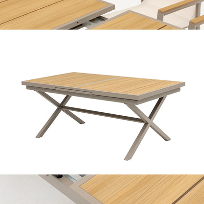 SUMMER SALE ☀️⛱️🏝️      IM TREND! 13-teiliges Outdoor Dining Set Meran / 6x Sessel inkl. 6x Sitzpolster &amp; 1x Ausziehtisch