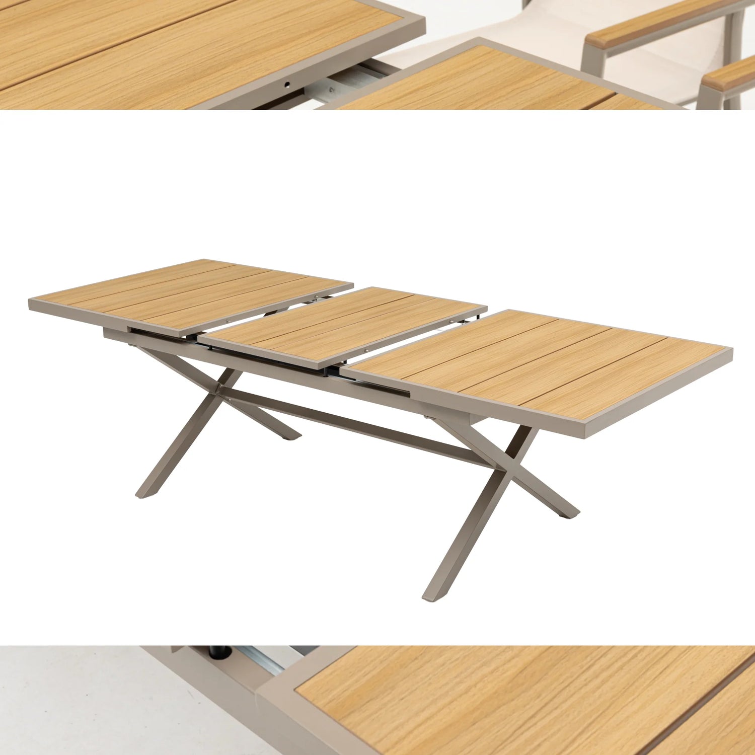 SUMMER SALE ☀️⛱️🏝️      IM TREND! 13-teiliges Outdoor Dining Set Meran / 6x Sessel inkl. 6x Sitzpolster &amp; 1x Ausziehtisch