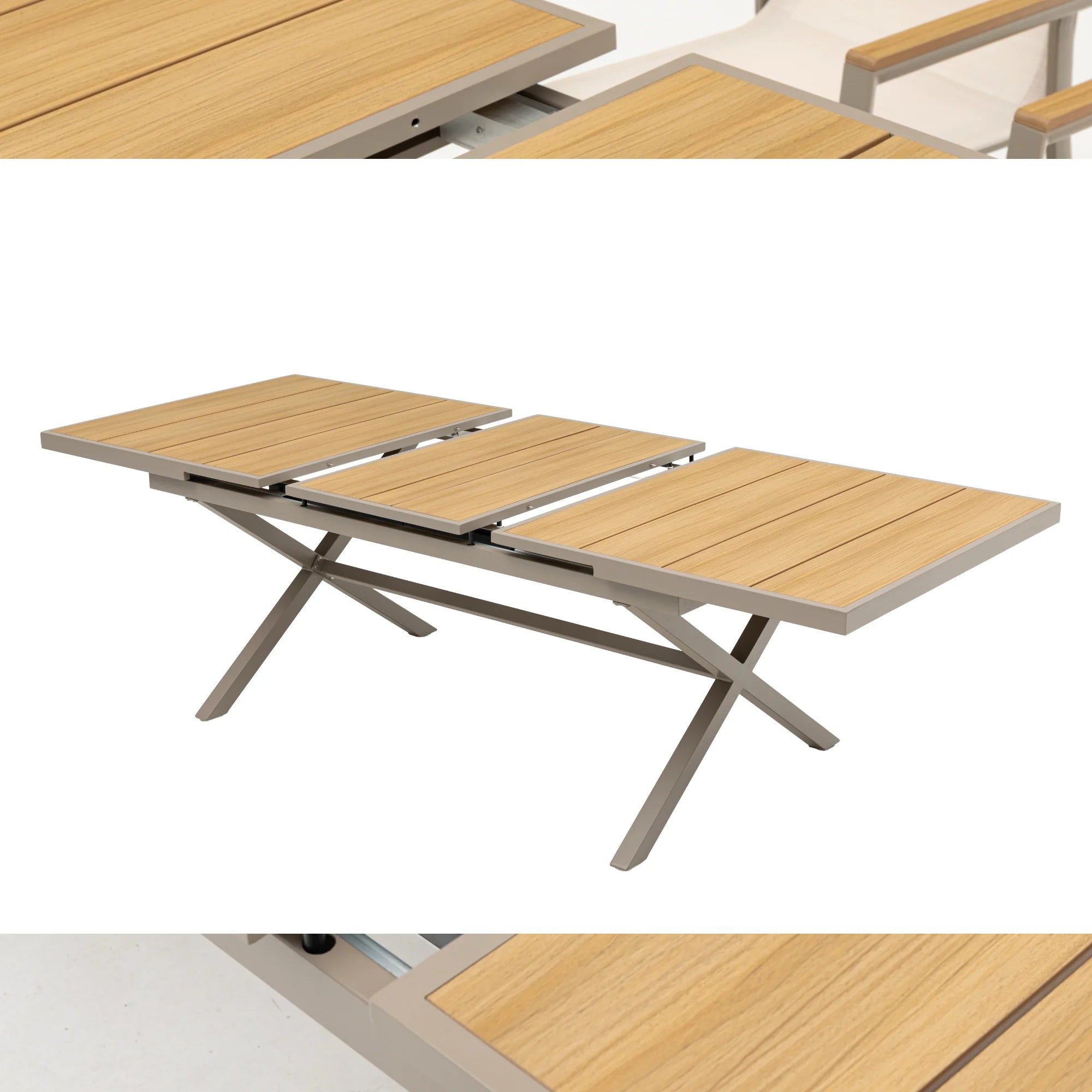SUMMER SALE ☀️⛱️🏝️      IM TREND! 13-teiliges Outdoor Dining Set Meran / 6x Sessel inkl. 6x Sitzpolster &amp; 1x Ausziehtisch