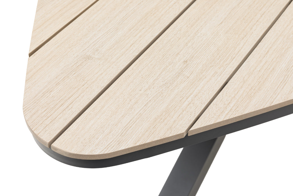 ☀️Summer Deal !☀️ Aluminium / Nonwood Tisch Volterra 180x115x75cm in der Farbe oak