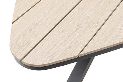 ☀️Summer Deal !☀️ Aluminium / Nonwood Tisch Volterra 180x115x75cm in der Farbe oak