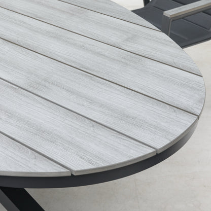 Aluminium / Nonwood Tisch Volterra 220x115x74cm in grau