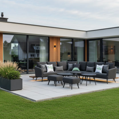 LUXUS PUR! Outdoor Lounge Set Riviera 100% wetterfest mit LIKA-TEX® Bezug