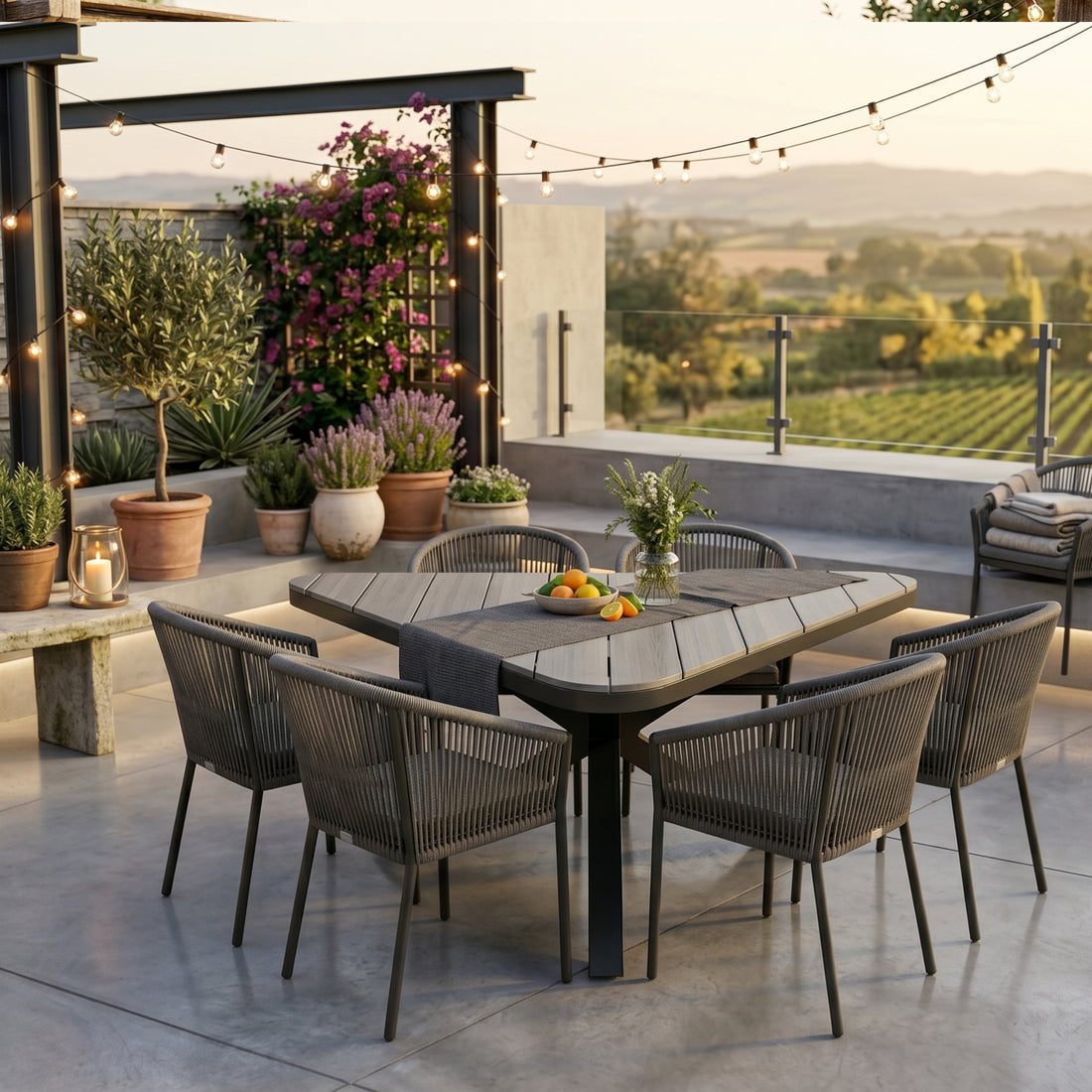 Gartenmöbel-Set Manhattan & Volterra Grey – Eleganz, Komfort & Design in Perfektion