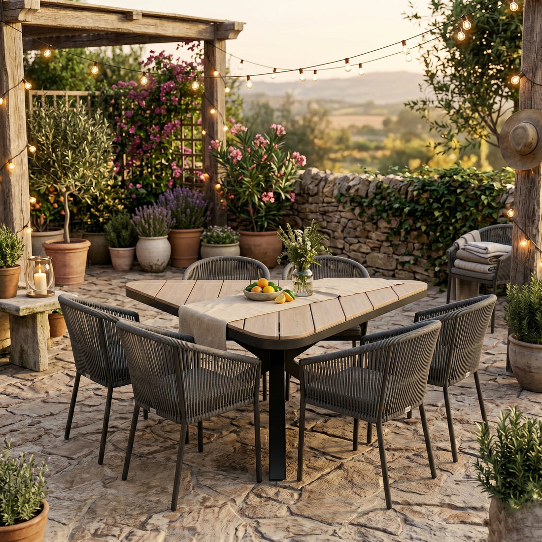 Gartenmöbel-Set Manhattan &amp; Volterra Oak – Eleganz, Komfort &amp; Design in Perfektion