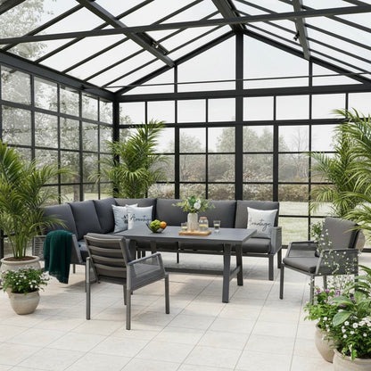 Dining Eck Lounge Elba XXL inkl. 2x Dining Sessel / Extra hohe Rücken / Wetterfest