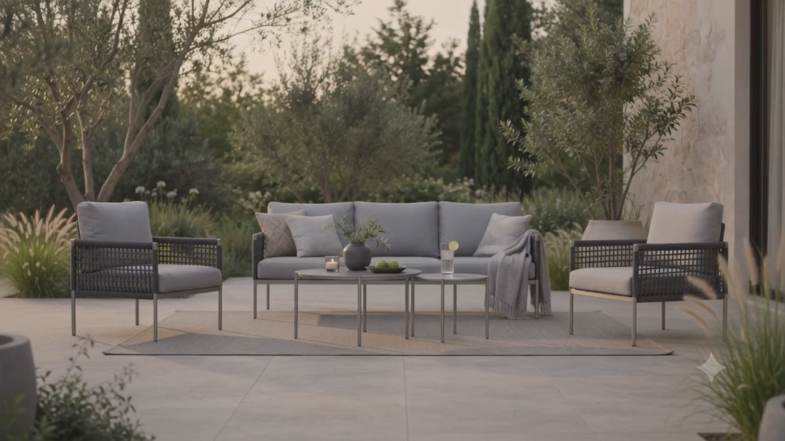 SUMMER SALE ☀️⛱️🏝️ Premium Gartenmöbel Set Edelstahl / Rope Lounge Set Vogue